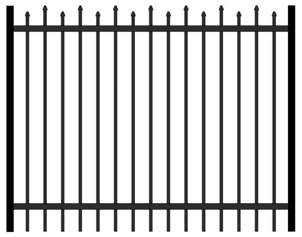 Blue River Commercial 54in Black 2 Rail gate