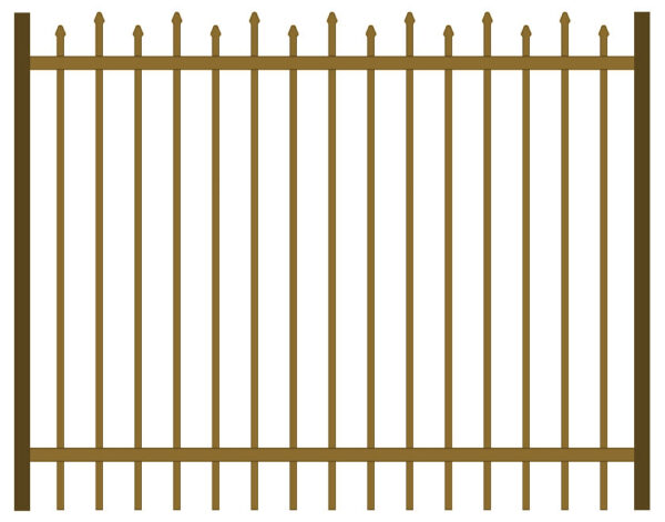 Blue River Commercial 54in Black 2 Rail gate