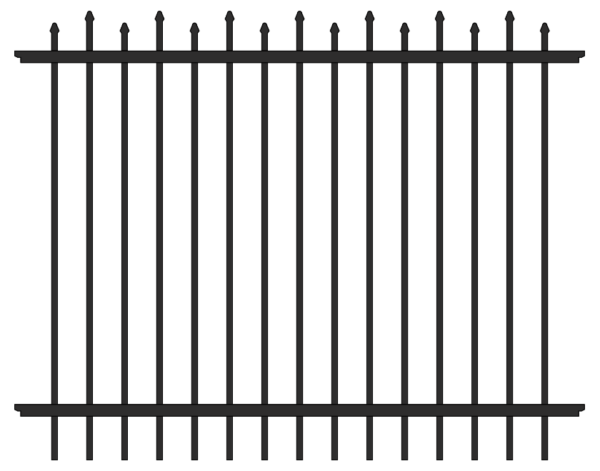 Blue River Commercial 54" Black 2 Rail