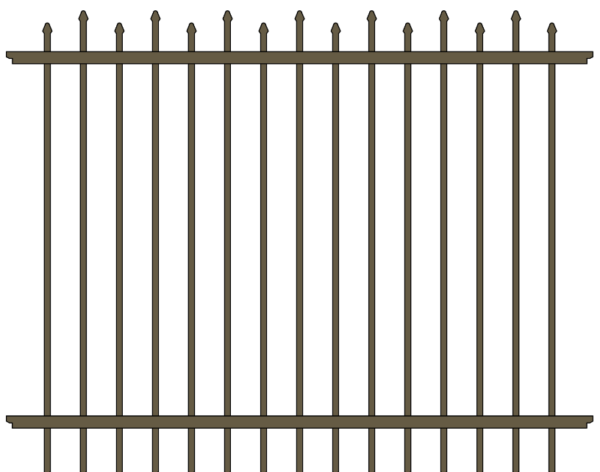Blue River Commercial 54" Bronze 2 Rail